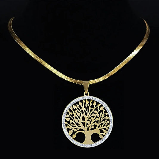 Collier Arbre de Vie Doré